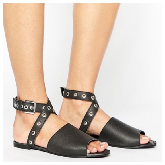 ASOS Shoes - ASOS Park Lane Leather Eyelet Sandal